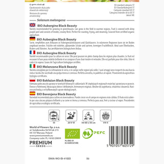 BIO Aubergine Black Beauty - Besonders Fleischig, Perfekt Für Den Grill